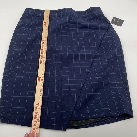 NWTS Rachel roy collection blue with while stripes midi skirt with slit effect - Picture 5 of 12